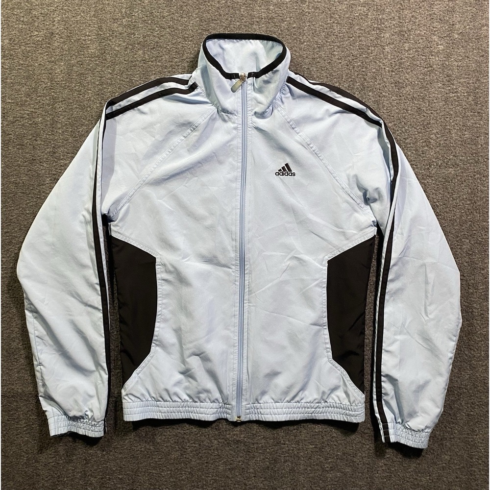 Adidas Track Jacket Light Blue & Navy Women's‎ Size S